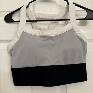 Women's Black and White Sports Bra